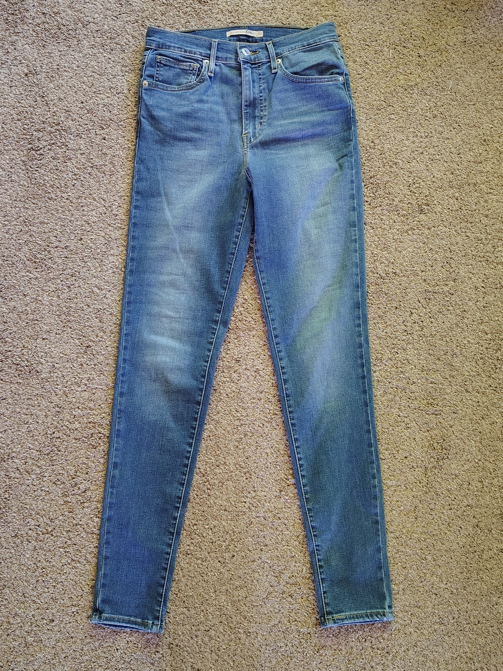 Big E Levi's Premium Jeans Women's Sz 27 Mile High Super Skinny Medium Wash